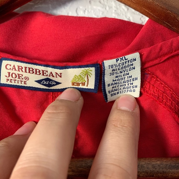 CARIBBEAN JOE Petite red jacket size PXL - Picture 10 of 13